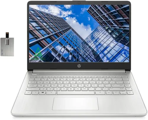 HP Laptop con pantalla HD de 14 pulgadas, AMD Ryzen 3-3250U, 16 GB de RAM, SSD PCIe de 256 GB, gráficos AMD Radeon, cámara True Vision HD,