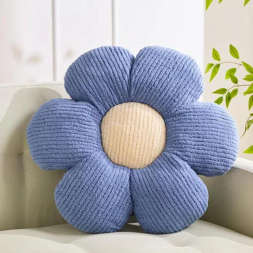 Miniatura 14 de XIAIJIA Cojín con forma de flor, almohada con diseño de flores y margaritas decorativa, cojín para cama, cojín de suelo, cojín suave para asiento