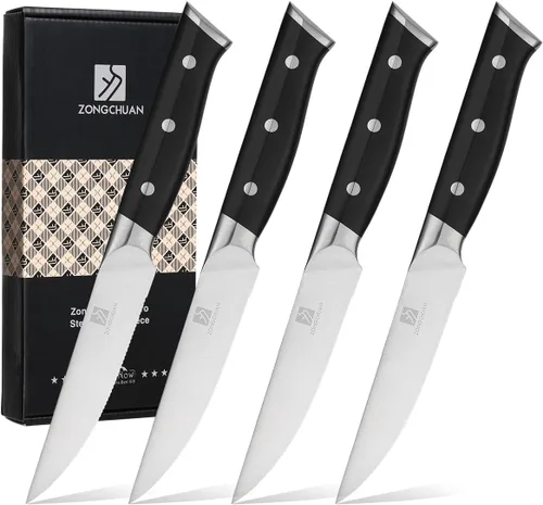 Miniatura 15 de Juego de cuchillos, juego de cuchillos de cocina de 15 piezas con bloque y afilador, acero inoxidable de alto carbono 50Cr15Mov, cuchillos
