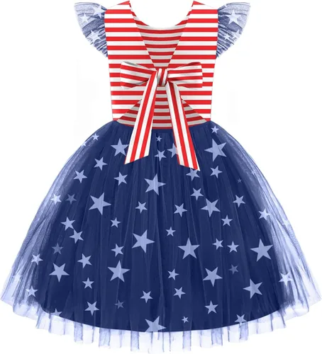 Miniatura 9 de Arshiner Vestido tutú de verano para niñas pequeñas, de tul sin espalda, para fiesta, cumpleaños, vestidos de algodón, 2-6 años