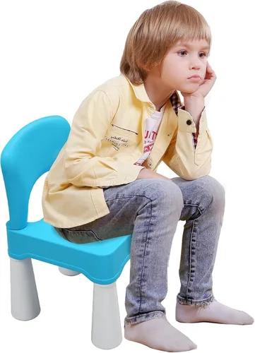 Miniatura 8 de burgkidz Silla de Plástico para Niños Pequeños, Silla para Niños Duradera y Ligera, Asiento de 9.3" de Altura, Uso en Interiores o Exteriores