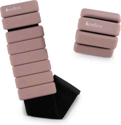 Miniatura 3 de Wellrox Brazaletes con peso, pesas ajustables para tobillo y muñeca para mujeres y hombres, juego de pesas de tobillo de 2 libras