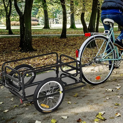 Miniatura 2 de Aosom – Remolque de carga/equipaje para bicicleta Wanderer, color negro