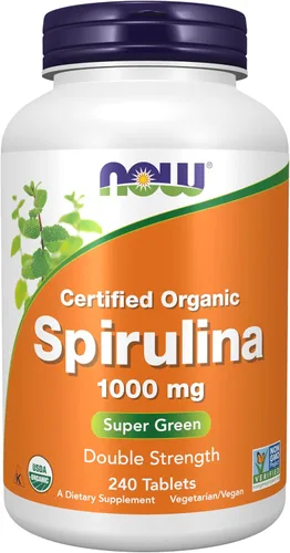 Miniatura 9 de NOW Foods Tabletas de espirulina orgánica de 1000 mg – 300 unidades (paquete de 2) – Sin OGM, suplemento alimenticio integral súper verde