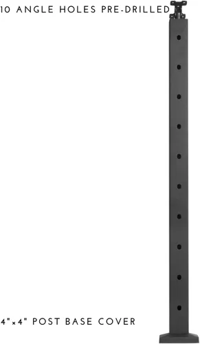 Miniatura 3 de Poste de barandilla de cable para escalones, poste de valla cuadrado de acero inoxidable para sistema de barandilla de cable de escalera