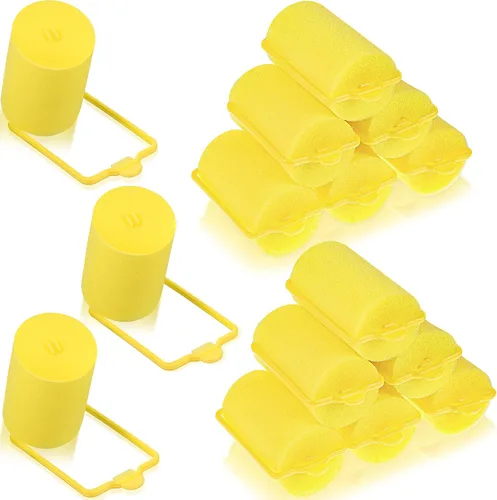 Miniatura 8 de Geyoga 18 rodillos de esponja para el cabello, rizadores grandes de espuma suave, rizadores de peluquería de gran tamaño para mujeres
