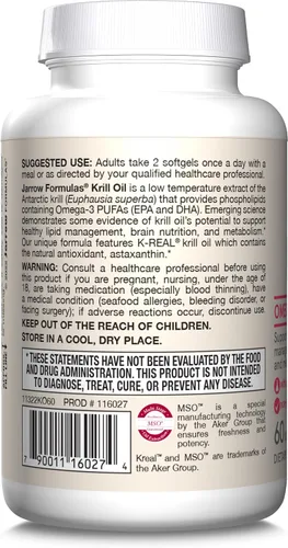 Miniatura 9 de Aceite de krill de Jarrow Formulas , NKO60, 1, 1