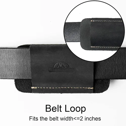 Miniatura 5 de Topstache Funda para Cuchillo, Funda de Cuchillo Hecha a Mano, Funda de Cuero de Transporte Horizontal para Cinturón, Organizador de Bolsillo EDC