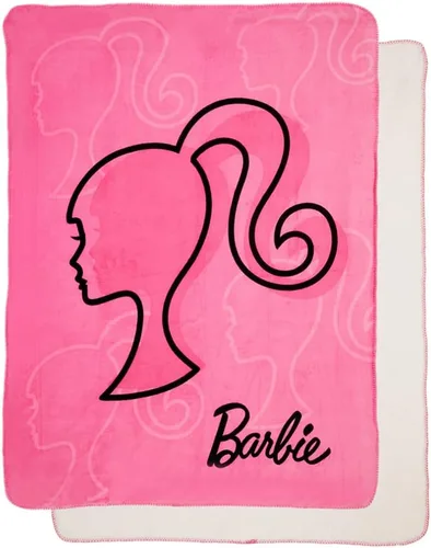 Franco - Manta de felpa suave para niños Barbie, 46 x 60 pulgadas, (Producto oficialmente licenciado) cobija tipo manta Sherpa