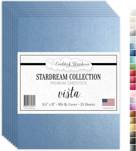 Miniatura 22 de Kunzite stardream metálico Cardstock 8.5" x 11" Premium – 105 Lb. Cover/284 GSM 25 hojas de cartulina almacén Kunzita púrpura claro