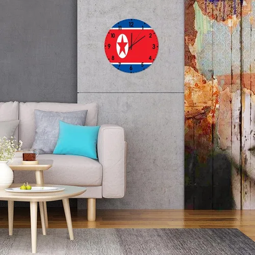 Miniatura 337 de Cheyan Reloj de pared con bandera de Canadá de 12 pulgadas, silencioso, sin tictac, de PVC, funciona con pilas, reloj redondo decorativo, regalo