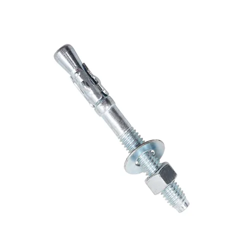 Anclajes de hormigón 3/8, pernos de anclaje de cuña de 3/8 de acero al carbono galvanizado con arandela y tuerca, 3/8 pulgadas de diámetro exterior