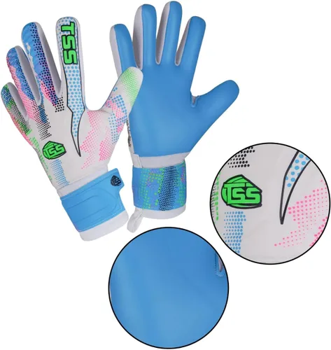 Miniatura 7 de Guantes de portero de fútbol para adultos y jóvenes, guantes de fútbol de alto rendimiento con protección Pro-Teck para la columna vertebral