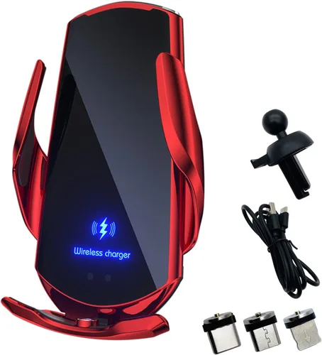 Miniatura 9 de Cargador de Coche Inalámbrico Automotriz por Inducción Eléctrica de 15W, Cargador Inalámbrico para Coche, Soporte de Ventilación de Coche, Montaje