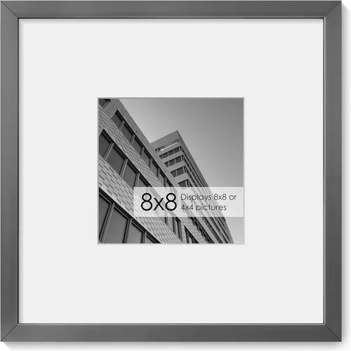 Miniatura 176 de Fun Memories Marco de Fotos A2 Negro, Marcos de Póster de Metal de Alta Gama de 16.5 x 23.5 pulgadas para Pared, Marco de Fotos A2 con Paspartú A3