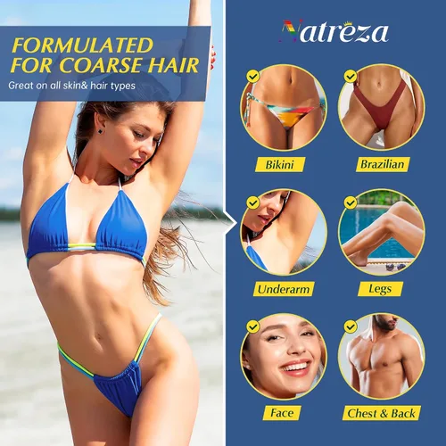 Miniatura 7 de Perlas de cera para depilación - 1 libra de cera dura natural de manzanilla para todo tipo de piel y cabello, perlas a granel para calentadores