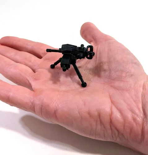 Miniatura 3 de Ametralladora M2 + trípode SM3 .50 diseñada para minifiguras de ladrillo