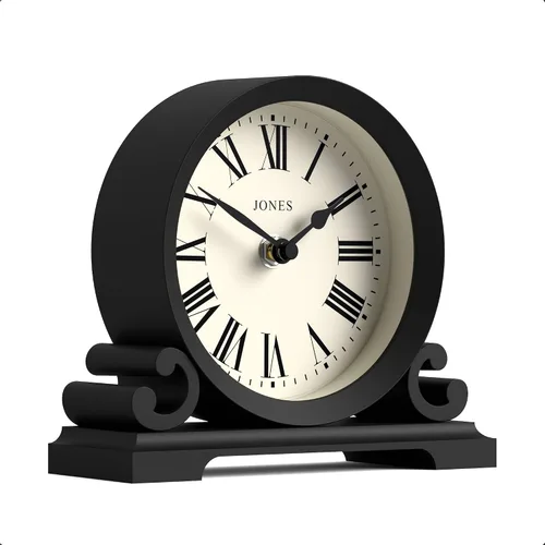 Miniatura 10 de JONES CLOCKS Saloon - Reloj de repisa Pequeño diseño tradicional de doble desplazamiento Verde Números romanos Estilo clásico