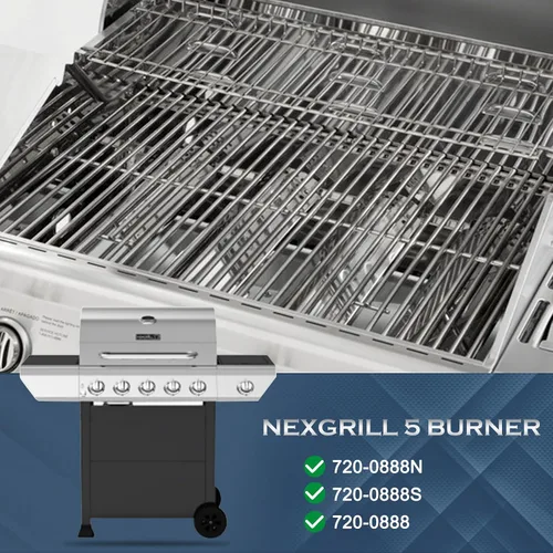 Miniatura 4 de Rejillas de repuesto de 17 pulgadas para Nexgrill 4 Burner 720-0830H, 720-0783E, 720-0830X, 5 quemadores 720-0888N, 720-0888, 720-0888S, Charbroil