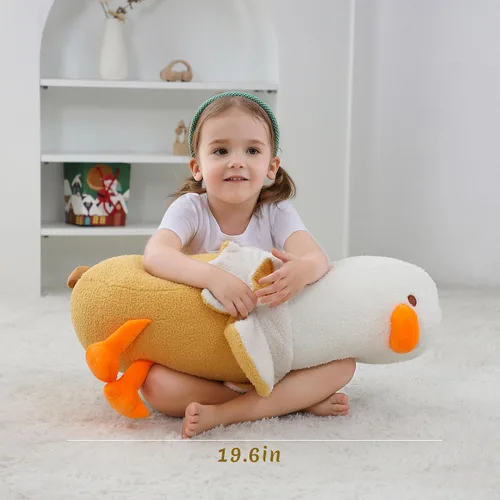 Miniatura 7 de OurHonor Peluche de pato de plátano de 19.6 pulgadas, bonito peluche de plátano, regalo para niñas, niños, novias, adultos, decoración de habitación