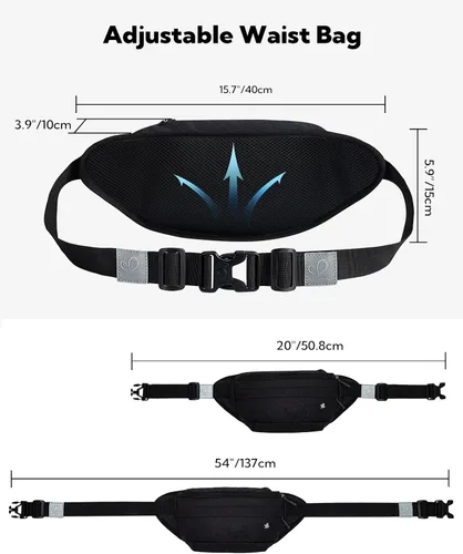 Miniatura 5 de WATERFLY Cinturón Riñonera para Correr: Riñonera de Cintura para Corredor Maratón Trotar Deportes Ejercicio Fitness Soporte para Teléfono Cinturón