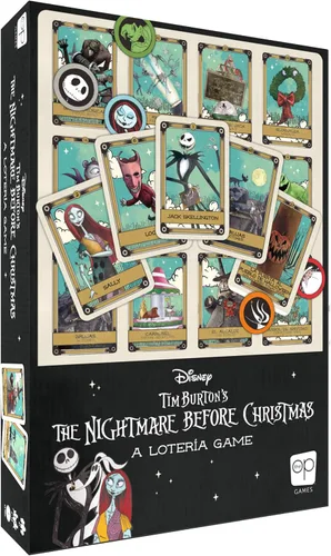 Lotería: Disney Tim Burton’s The Nightmare Before Christmas | Juego tradicional de Lotería | Estilo bingo, con arte y ilustraciones personalizadas |