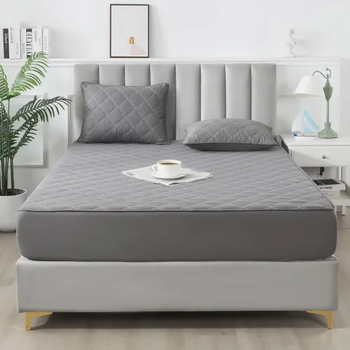 Miniatura 11 de Protector de colchón impermeable – Protector de colchón de tamaño individual silencioso y estilo sábana bajera Protección completa de cama