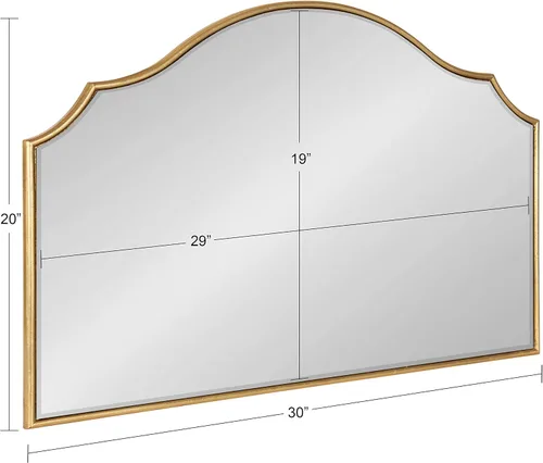 Miniatura 6 de Kate and Laurel Leanna Glam - Espejo de pared horizontal, 20 x 30, dorado, sofisticado espejo grande para pared