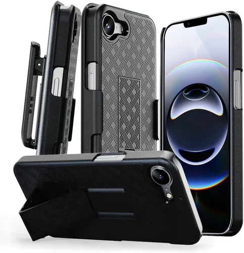 Miniatura 15 de MOTIVE Funda para iPhone 14, funda con clip para cinturón para Apple iPhone 14, funda protectora delgada y resistente a prueba de golpes con soporte