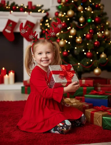 Miniatura 2 de Conjunto de 3 piezas de pantalones de Navidad para niñas pequeñas, diseño de ciervo y manga larga, regalos de Navidad para niñas