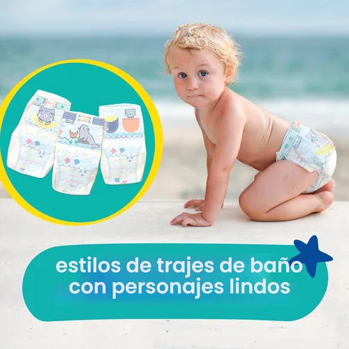 Miniatura 12 de Pañales de natación Pampers - Splashers - Tamaño 5+, 17 unidades, pantalones de natación desechables para bebé sin huecos