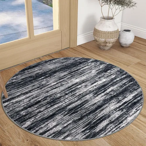 Miniatura 40 de SIILOOM 2 x 3 Alfombra moderna y abstracta para entrada, alfombra neutra azul marino gris multicolor súper suave de área pequeña, alfombras lavables