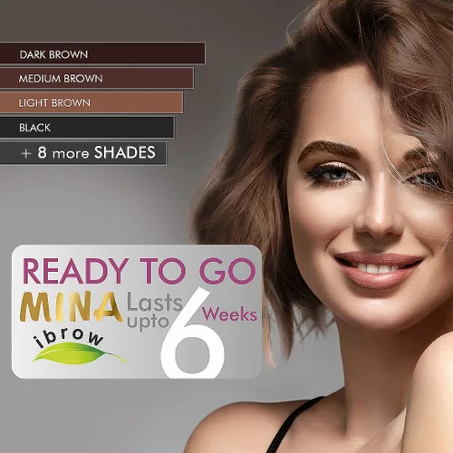 Miniatura 8 de Mina ibrow Color para Cabello Polvo Natural para Colorear Canas, Resistente al Agua y a las Manchas Sin Amoníaco, Sin Plomo con 100% de Negro