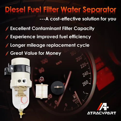 Miniatura 4 de Filtro de combustible marino diésel mejorado Turbina separador de agua SERIE 900 900FH 90GPH ｜ Con válvula de giro manual ｜ Compatible con camiones