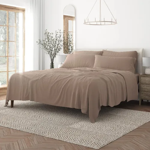 Miniatura 18 de Merit Linens Juego de sábanas de microfibra sólida ultra suave con fundas de almohada adicionales, tamaño individual, aguamarina