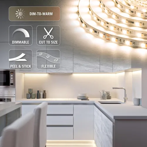 Miniatura 3 de Armacost Lighting RibbonFlex Pro 185250 - Cinta de luz LED blanca de 24 V, atenuada a cálida, 32 pies (32.8 ft)