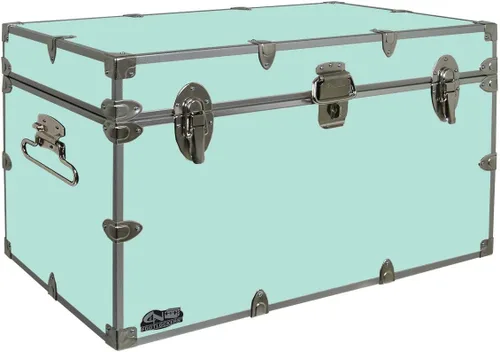 Miniatura 6 de C&N Footlockers - Baúl de almacenamiento XL para graduados - Fabricado en los Estados Unidos - Baúl de acero para dormitorio universitario y Rojo