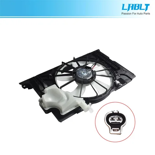 Miniatura 4 de Ventilador de refrigeración del radiador 163630T020 TO3115181 1647123030 Reemplazo para Corolla 2014-2019 12V Negro