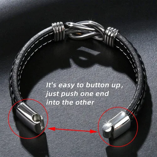 Miniatura 18 de Pulsera de cuero para hombre (mahua/matikou/yuanquan/8 Infinity)