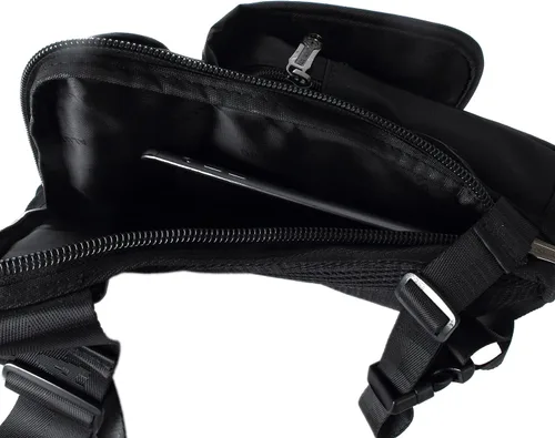 Miniatura 6 de Anjoy Bolsa táctica de lona para la pierna al aire libre para hombres y mujeres moto ciclismo multi-bolsillo cintura Fanny bolsa de viaje senderismo