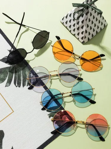 Miniatura 4 de 28 pares de gafas de sol hippie redondas de colores gafas de discoteca de los años 70 trajes de sol geniales para fiestas de mujeres y hombres