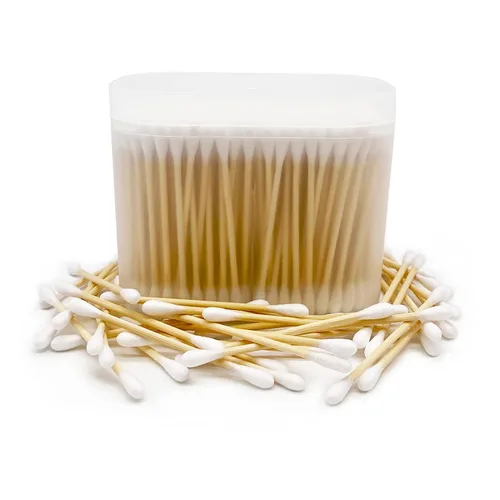 Miniatura 9 de 1500 piezas de algodón de bambú natural, hisopos de algodón biodegradables orgánicos