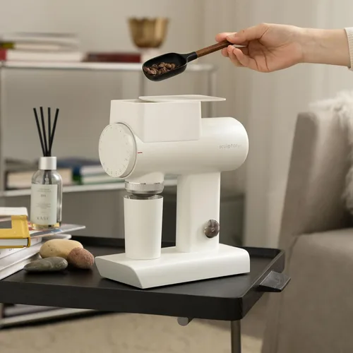Miniatura 4 de TIMEMORE Sculptor 064S - Molinillo de granos de café con fresas planas, molinillo eléctrico para espresso con ajuste de grosor sin escalones, Blanco