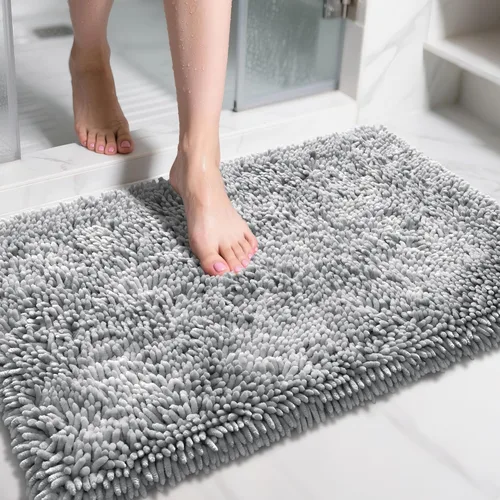 Yimobra - Alfombra grande para baño antideslizante de 36x24 pulgadas, extra gruesa y suave, absorbente de felpilla, alfombras de baño lavables a