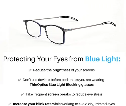 Miniatura 11 de ThinOptics Frontpage - Gafas de lectura para computadora con bloqueo de luz azul y funda de aluminio Milano