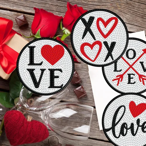 Miniatura 4 de Denylo pro 8 Piezas Kits de Posavasos de Arte de Pintura de Diamantes de Navidad con Soporte DIY Posavasos de Arte Antideslizantes para Adultos Kits