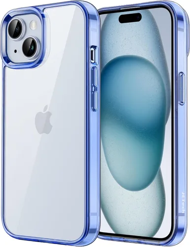 Miniatura 13 de JETech - Funda para iPhone 15 de 15,5 cm, cubierta antiamarilleo a prueba de golpes, parte trasera transparente antiarañazos (negro)