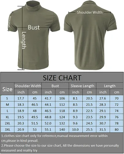 Miniatura 5 de Camiseta de cuello alto falso para hombre, de manga larga, diseño básico, elástica, ligera