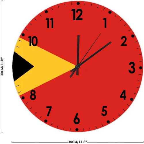 Miniatura 129 de Cheyan Reloj de pared con bandera de Canadá de 12 pulgadas, silencioso, sin tictac, de PVC, funciona con pilas, reloj redondo decorativo, regalo
