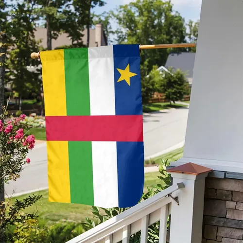 Miniatura 5 de POOEDSO Flag of the Central African Republic Garden Flags 12x18Inch Double Sided Outdoor Yard Decoration Garden Flag For Patio Lawn Home Welcome